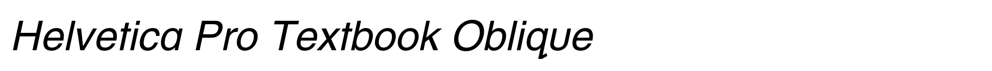 Helvetica Pro Textbook Oblique image
